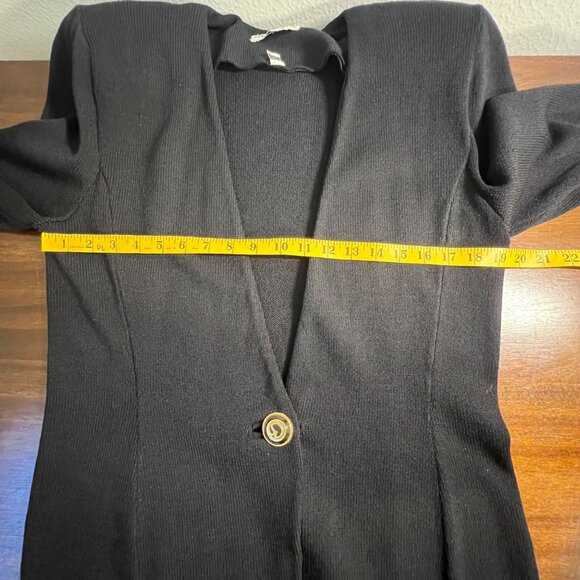 Vintage St. John Old Money Luxury Minimalist Parisian Capsule Dark Navy Large - Picture 4 of 12